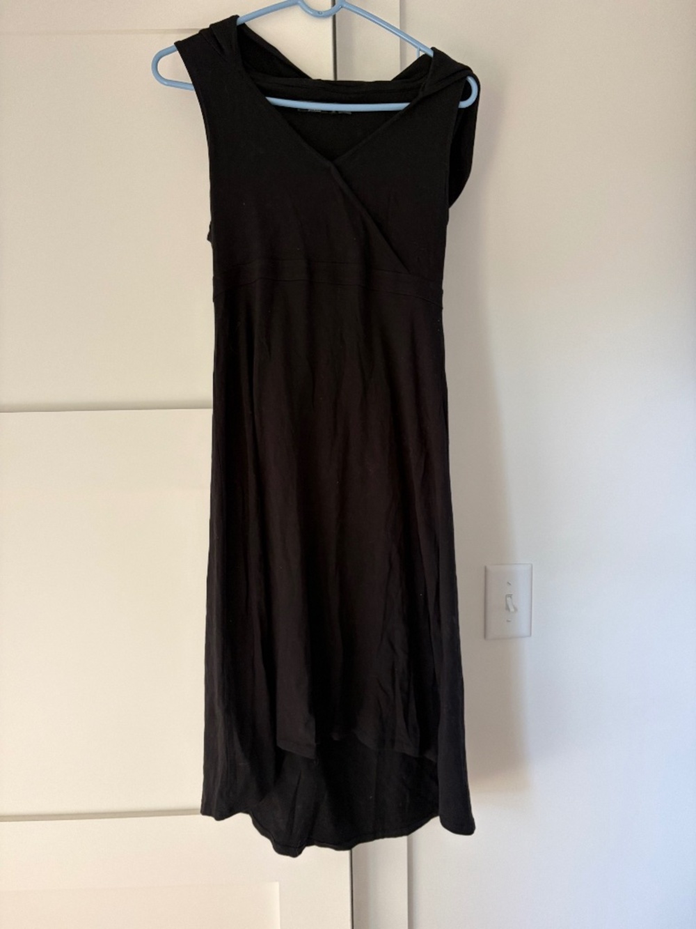 prAna Black Sleeveless Hooded Midi Dress (M)| Casual Athleisure